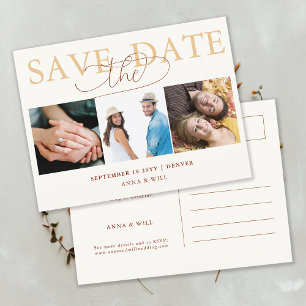 Höst löv Fall Wedding Photo Save Date Vykort
