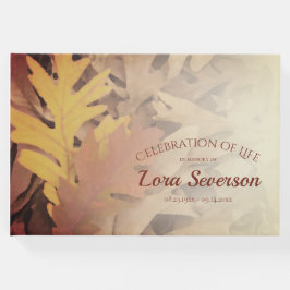 Höst löv Firande av Life Memorial, målat Gästböcker