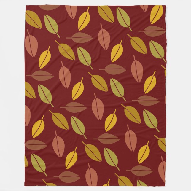 Höst löv Fleece Blanket (Framsidan)