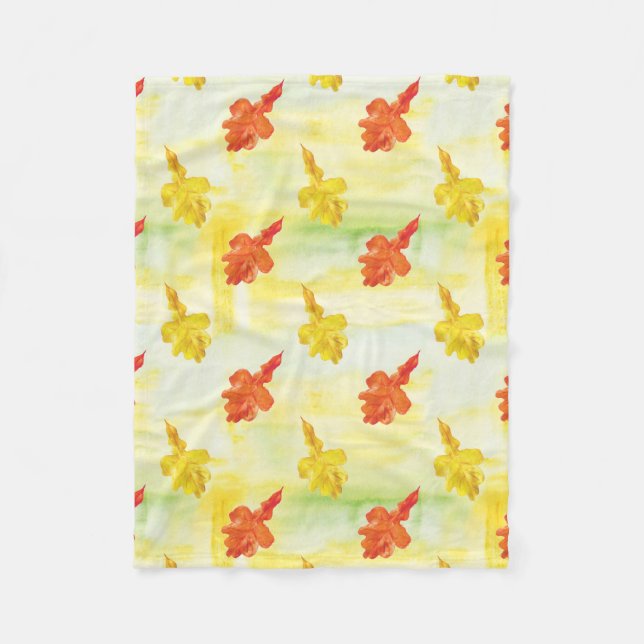 höst löv fleecefilt (Framsidan)