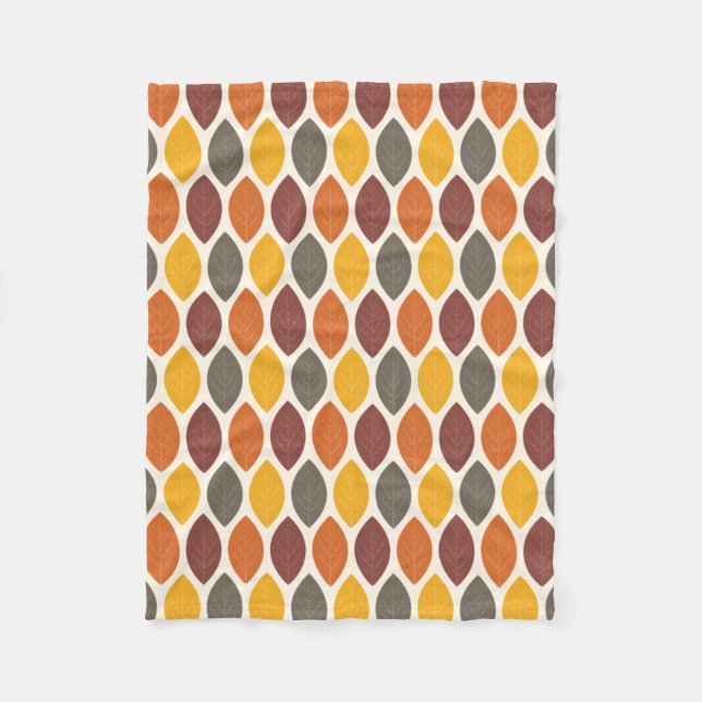 Höst löv fleecefilt (Framsidan)