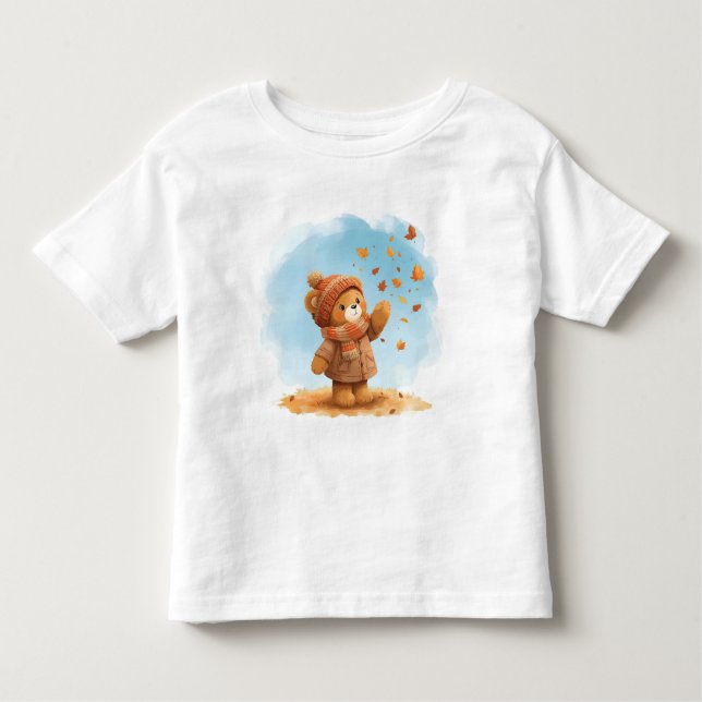 Höst löv för hämtning av Nalle T Shirt (Framsida)