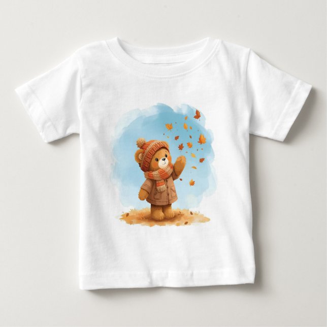 Höst löv för hämtning av Nalle T Shirt (Framsida)