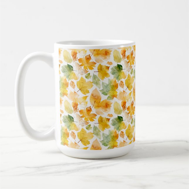 HÖST LÖV FÖR VATTENFÄRGORANGE OCH GULT KAFFEMUGG (Vänster)