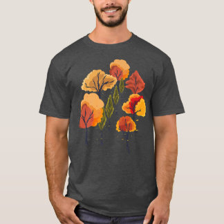Höst löv Forest Nature Träd Fall T Shirt
