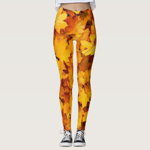 Höst löv formgivning leggings