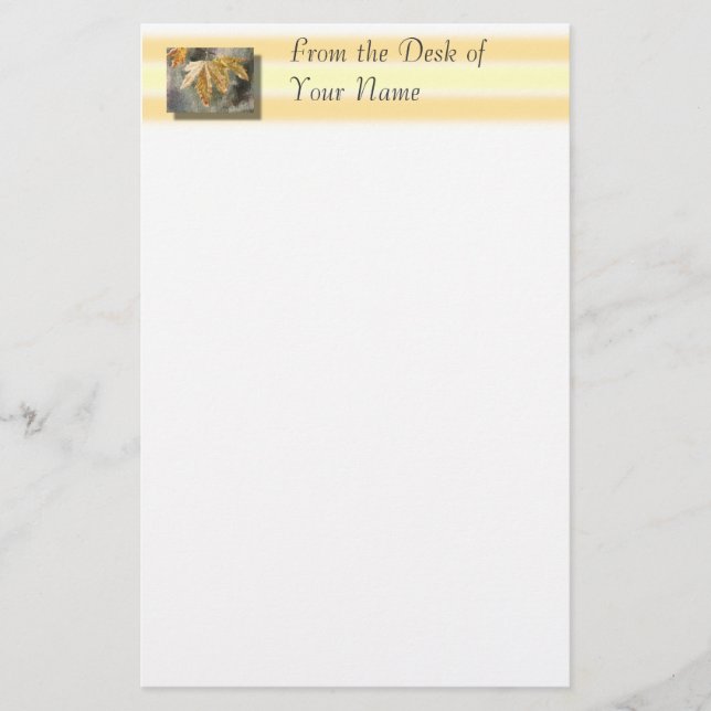 Höst löv - från skrivbordet av… stationärt brevpapper (Framsida)