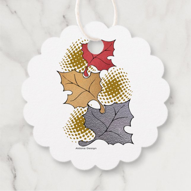 Höst löv gåvor etiketter (Baksida)