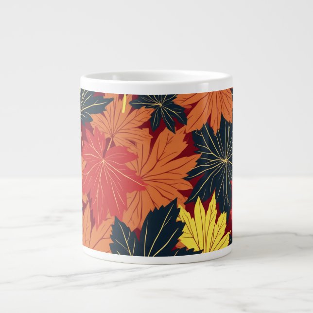 Höst löv Giant Coffee Mugg Jumbo Mugg (Framsidan)