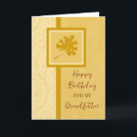 Höst löv Grandfather Birthday Kort<br><div class="desc">Födelsedag för farfar med fallfödelsedag med höst löv utformning och tankfull vers.</div>