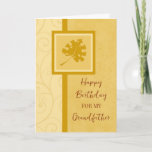 Höst löv Grandfather Birthday Kort<br><div class="desc">Födelsedag för farfar med fallfödelsedag med höst löv utformning och tankfull vers.</div>