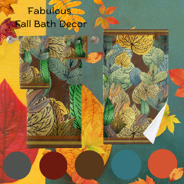 Höst löv Grönt, brun, rost, choklad brun