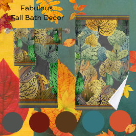 Höst löv Grönt, brun, rost, rökt Grått