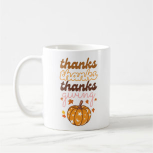 Höst löv Groovy Pumpkin Helgdag Thanksgiving Kaffemugg