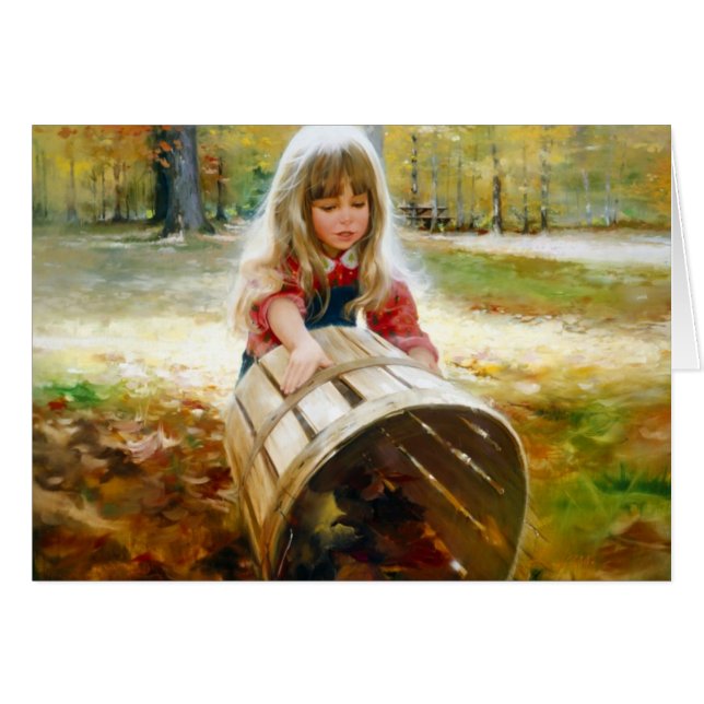 Höst löv hälsningskort (Framsidan Horizontal)