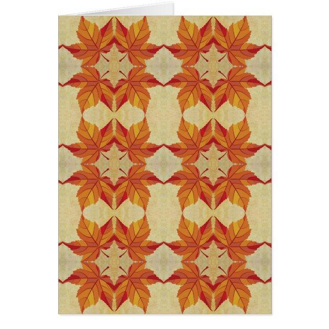 Höst löv hälsningskort (Framsidan)