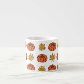 Höst löv: Hand-Drawn Pumpkin Mönster Espressomugg
