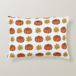 Höst löv: Hand-Drawn Pumpkin Mönster Prydnadskudde