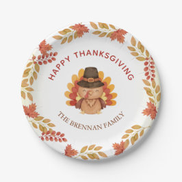 Höst löv Happy thanksgiving Dinner Gobble