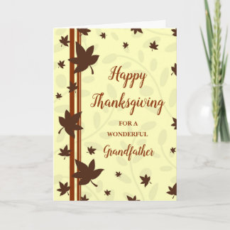 Höst löv Happy thanksgiving Grandfather Helgkort