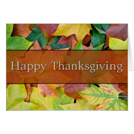 Höst löv: Happy thanksgiving-gratulationskort Hälsningskort