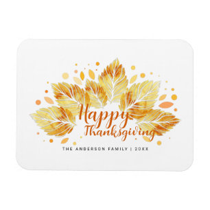 Höst löv Happy thanksgiving Helgdag Gift Magnet
