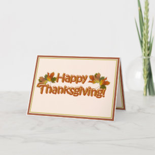 Höst löv Happy thanksgiving Helgkort
