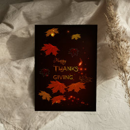 Höst löv Happy thanksgiving-kort