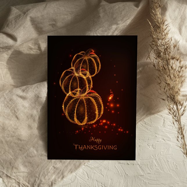 Höst löv Happy thanksgiving-kort (Skapare uppladdad)