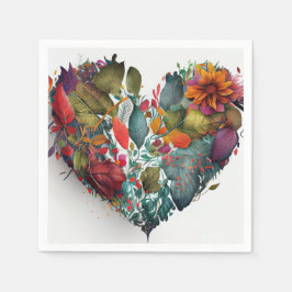 Höst löv Heart Papper Napkins Pappersservett