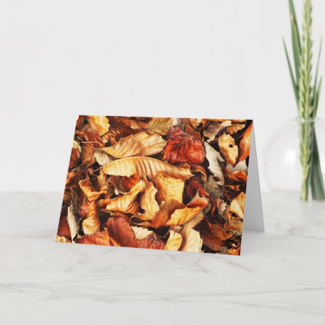 Höst löv helgkort (Framsida)