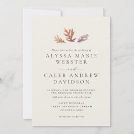 Höst löv höstbröllopsinbjudan inbjudningar