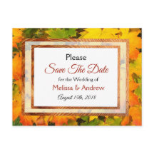 Höst löv hösten Bröllop spara datum