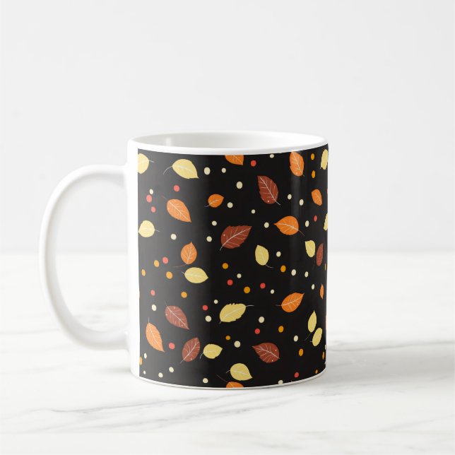 Höst löv hösten Mönster Kaffemugg (Vänster)