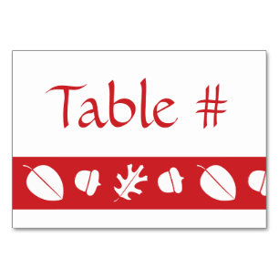 Höst löv i Cherry Bord Card Bordsnummer