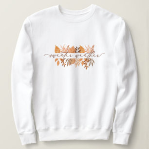 Höst löv i cute Sweater Weather Vit T Shirt