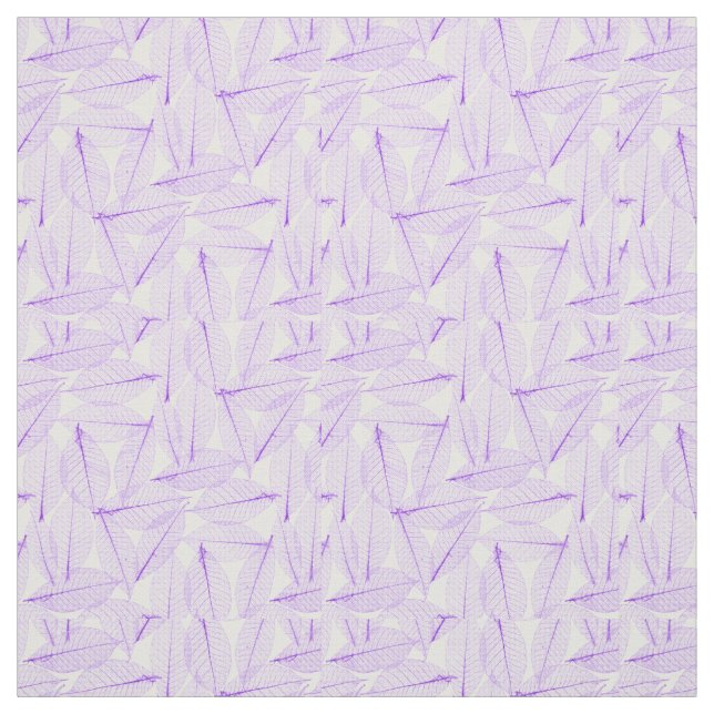 Höst löv i Lila Fabric Tyg (Provkarta)