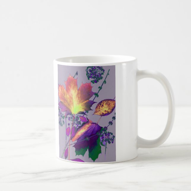 Höst löv i Lilac Kaffemugg (Höger)