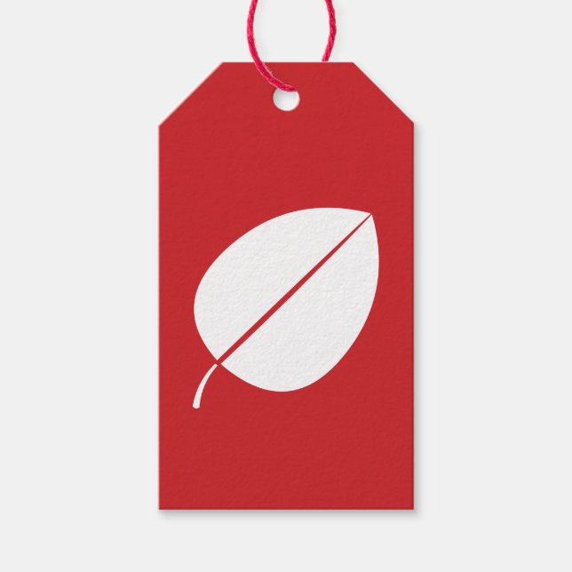 Höst löv i Märkrn Cherry Gift Presentetikett (Framsidan)