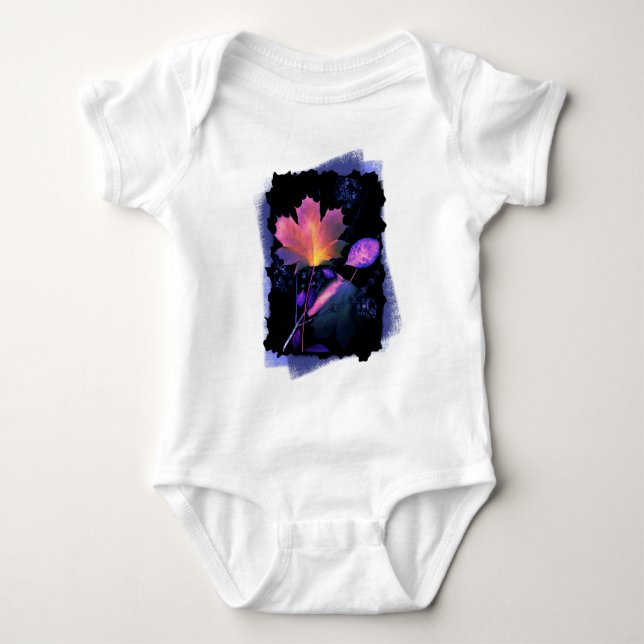 Höst löv i Neon och Blue Tee (Framsida)