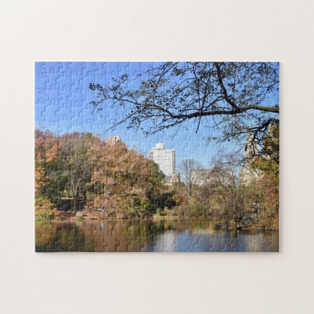 Höst löv i New York City Central Park NYC Pussel (Horisontell)