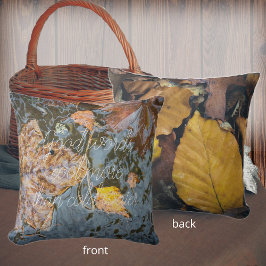 Höst löv i skogsströmmen kudde