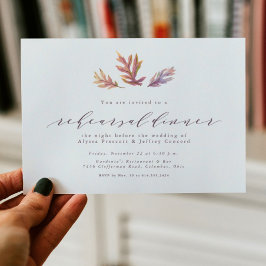 Höst löv inbjudan till repetitionsmiddag