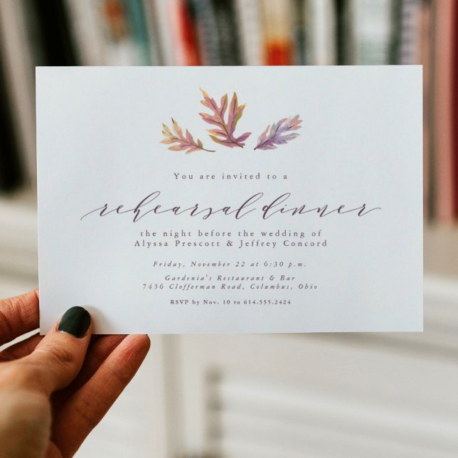 Höst löv inbjudan till repetitionsmiddag (Skapare uppladdad)