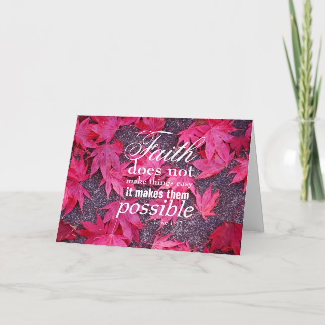 Höst löv inspirationskort kort (Framsida)