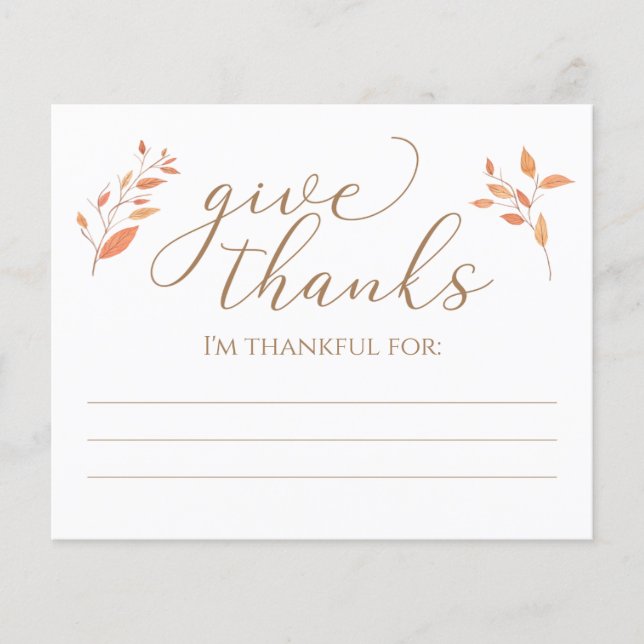 Höst löv jag är tacksam för tacksam Thanksgiving (Framsida)