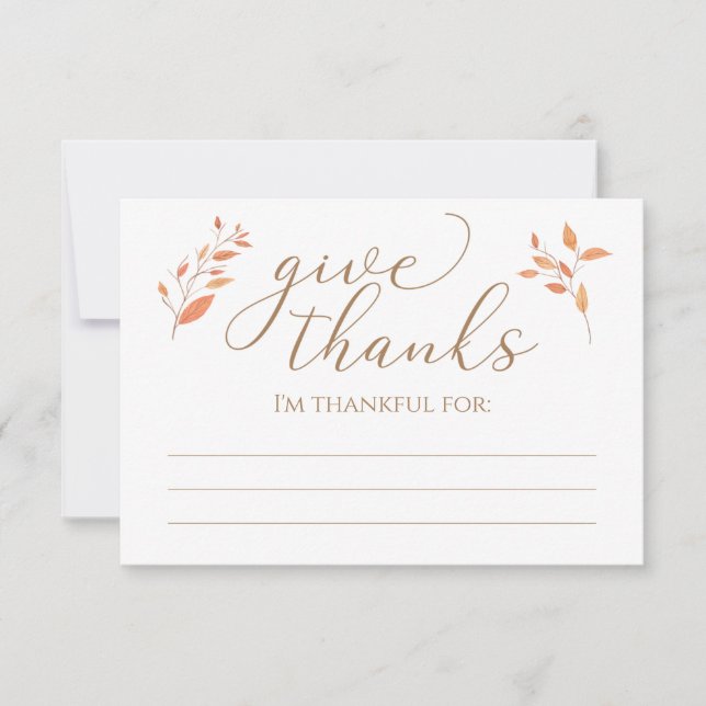 Höst löv jag är tacksam för tacksam Thanksgiving (Framsida)