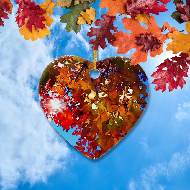 Höst löv julgransprydnad keramik (Skapare uppladdad)