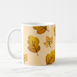 höst löv kaffemugg