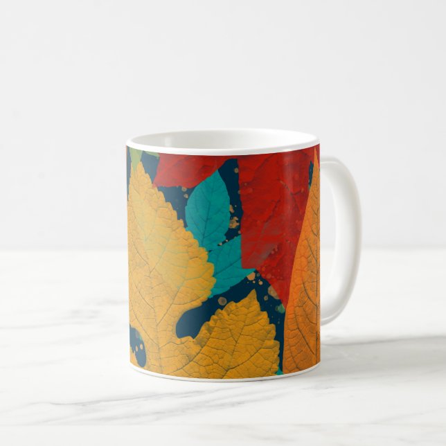 Höst löv kaffemugg (Framsida höger)